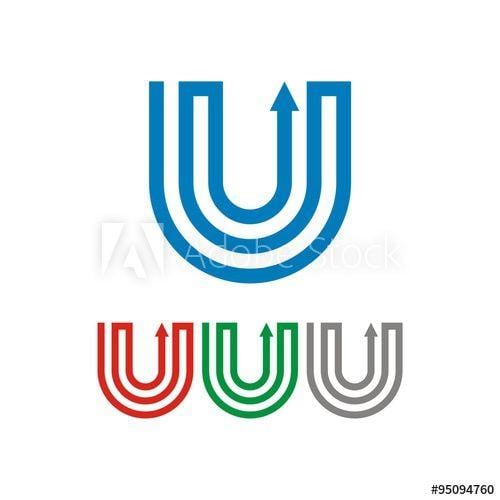 U-shaped Arrow Logo - Letter U Shaped a Maze With Up Arrow Logo Design - Buy this stock ...