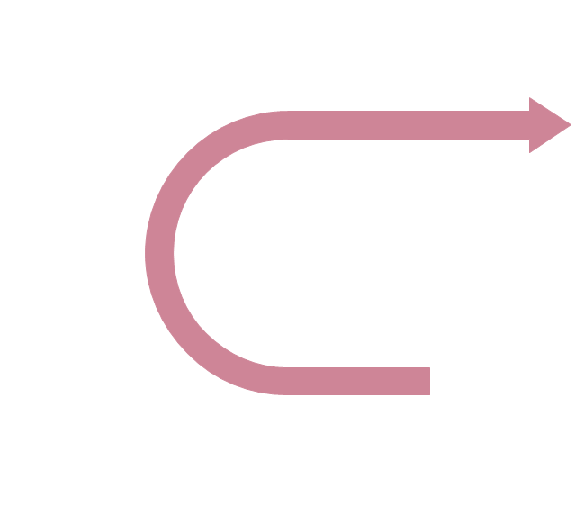 U-shaped Arrow Logo - HR arrows stencils library