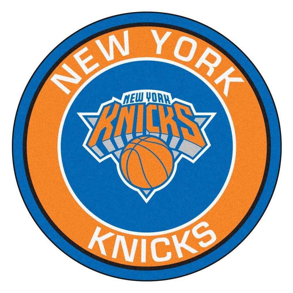 New York Knicks Logo - FANMATS NBA New York Knicks Orange 2 ft. x 2 ft. Round Area Rug