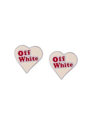 Off White Heart Logo - Off-White Heart Earrings - Farfetch