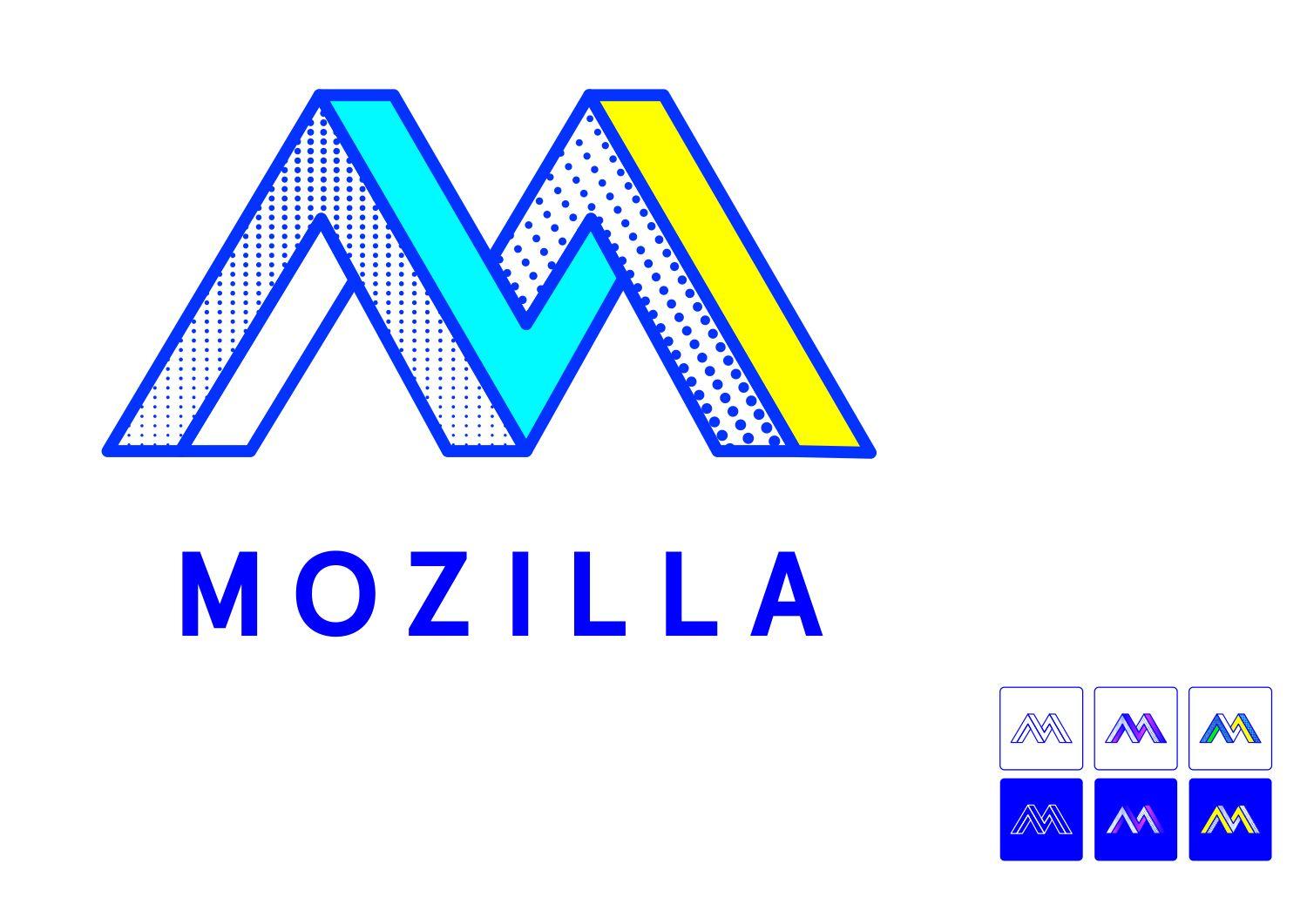 Blue M with Lines Logo - Now for the fun part of Mozilla's logo design. - Mozilla Open Design