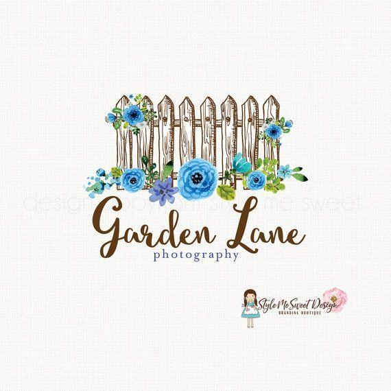 Wooden Rustic Flower Logo - wooden fence logo rustic logo design by stylemesweetdesign on Etsy ...