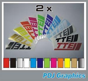 Tte Logo - 2 x TTE Type Logo Cut Vinyl Stickers Badge Corolla Team Europe Car ...