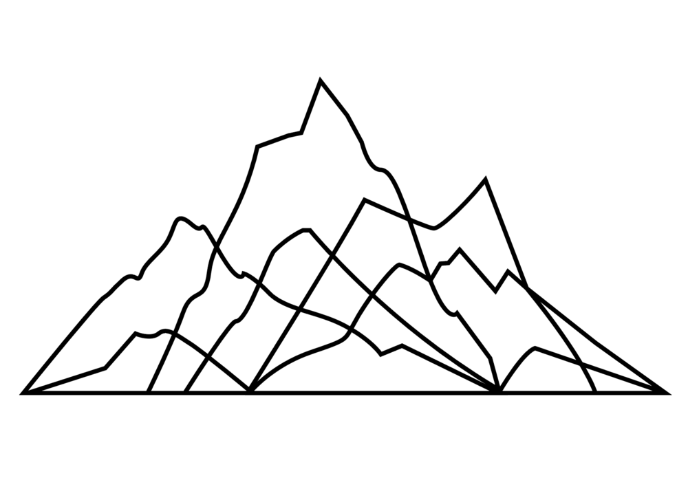Black and White Mountain Logo - 50 Peaks — Scott Kranz Photography