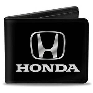 Honda Accord Logo - Men Wallet Bifold Honda H Civic Pilot Accord Logo Black Silver