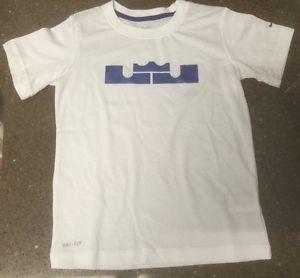 LeBron James Crown Logo - New Nike Dri Fit Lebron James King Crown Logo T Shirt White Read