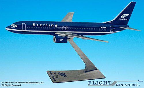 Dark Blue Airline Logo - Sterling - Dark Blue - Boeing 737-800 - 1/200 - Airplane Models