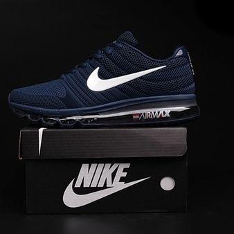 Dark Blue Nike Logo - Nike Air Max 2017 Dark Blue White Logo Men Shoe...
