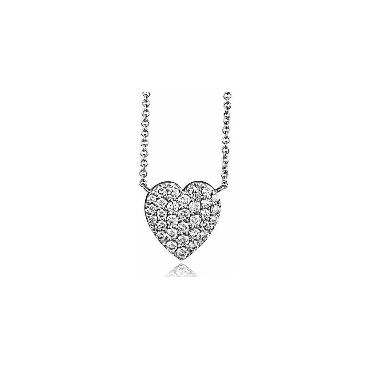 White Diamonds Logo - One More Heart Necklace White Diamonds 0 41ct 18K White Gold ...