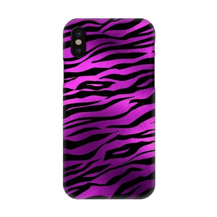 Purple and Black Tiger Logo - Purple Black Tiger Skin - iPhone X cases | ArtsCase