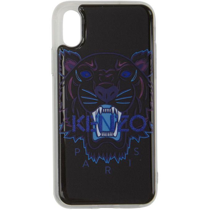Purple and Black Tiger Logo - Kenzo Black Tiger iPhone Xand Case In 99