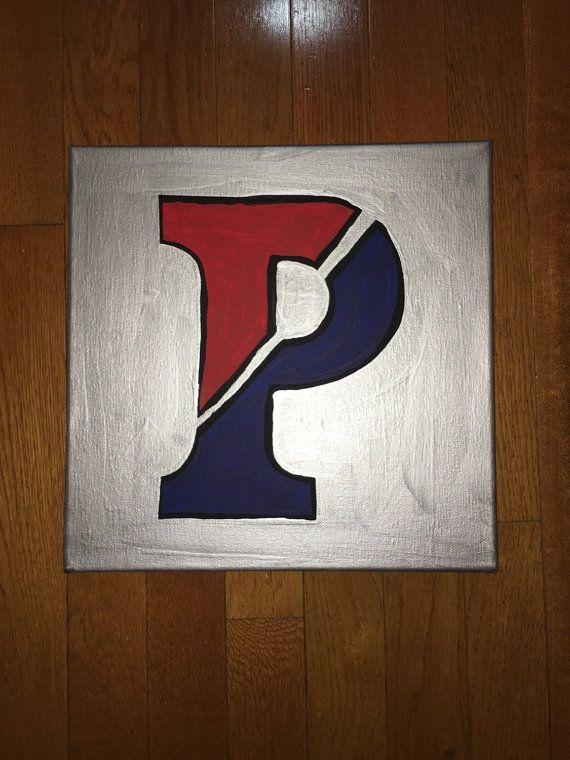 Stretched P Logo - UPenn P Logo University of Pennsylvania Painting Canvas 12x12