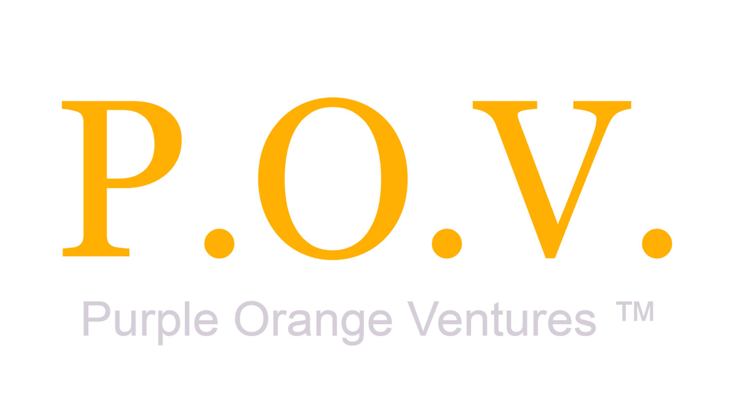 Purple Orange Circle Logo - P. O. V.