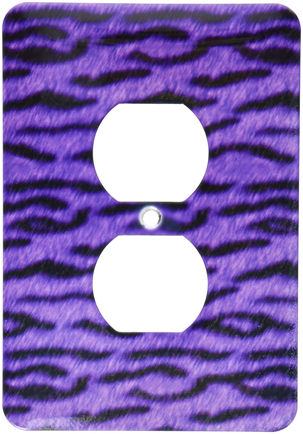 Purple and Black Tiger Logo - 3dRose lsp_20422_6 Purple and Black Tiger Animal Print 2-Plug Outlet ...