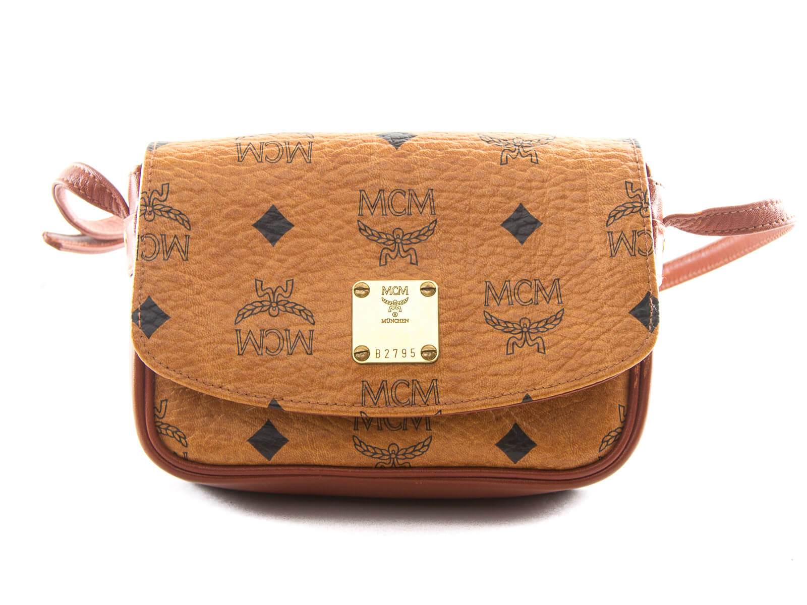 MCM Clothing Logo - Authentic MCM Logos Pattern mini crossbody bag | Connect Japan Luxury