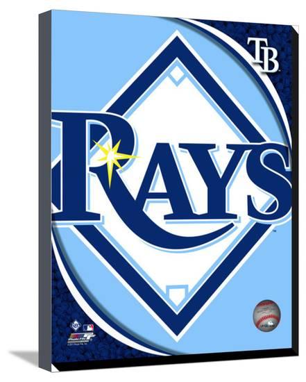 Stretched P Logo - Tampa Bay Rays Logo Stretched Canvas Print at AllPosters.com