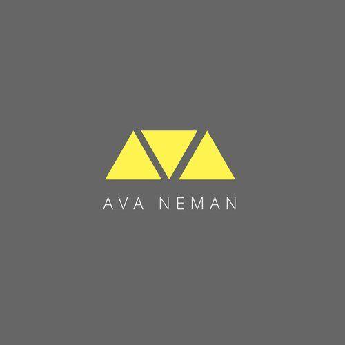 Gray and Yellow Logo - Faded Grey and Yellow Triangle Ava Neman Dj Logo