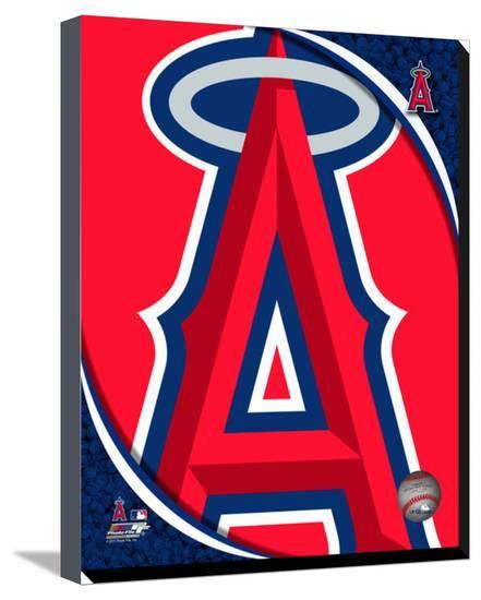 Stretched P Logo - LA Angels Logo Stretched Canvas Print at AllPosters.com