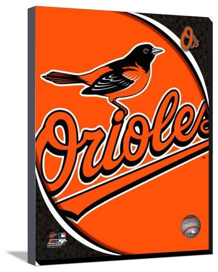 Stretched P Logo - Baltimore Orioles Logo Stretched Canvas Print at AllPosters.com