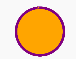 Purple Orange Circle Logo - Using Simple Colors - Coding With Turtle