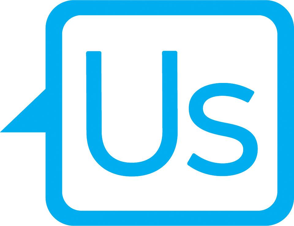 Us Logo - TaskUs. Next Generation Customer Experience. The Answer is Us