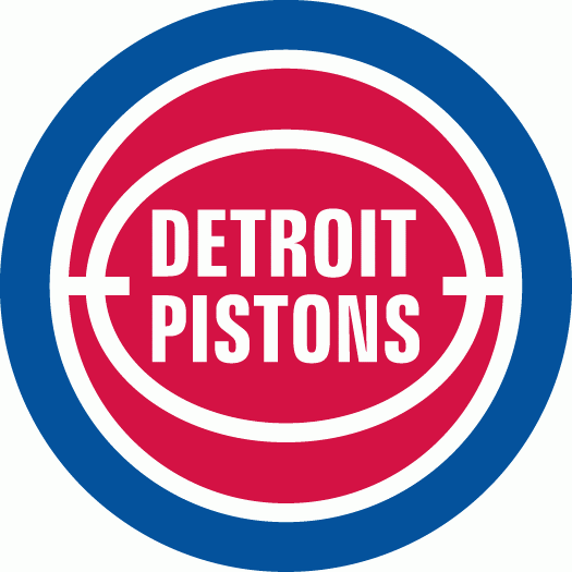 Red Circle with White Lines Logo - NBA Detroit Pistons Primary Logo (1980) - Detroit Pistons in white ...