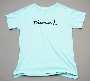 Blue Diamond Supply Co Logo - Diamond Supply Co Women's Tee Diamond Blue Script Logo Medium | eBay