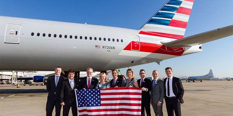 American Flag Airline Logo - American Airlines arrives on 12 new airport pairs