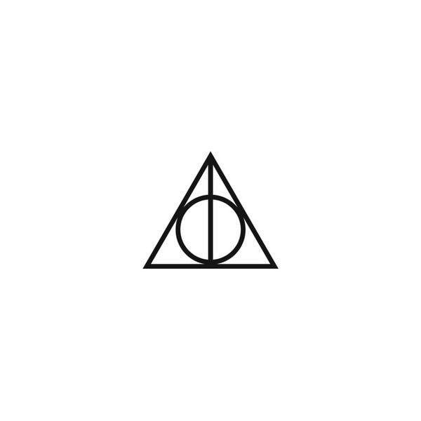Triangle Harry Potter HP Logo - hp deathly hallows triangle symbol ❤ liked on Polyvore featuring ...