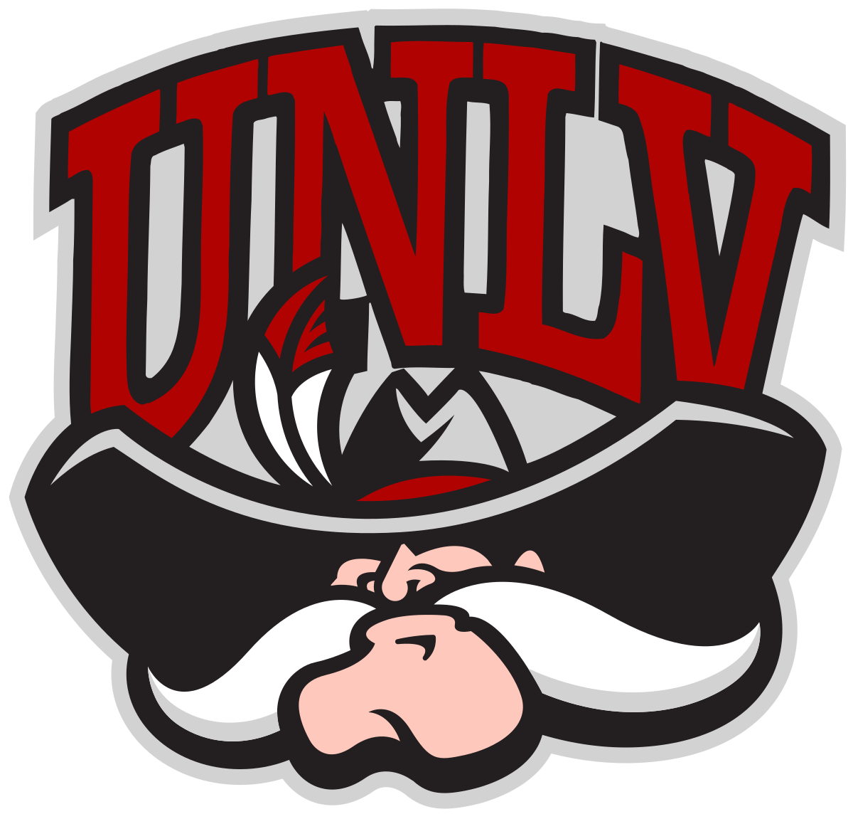 UNLV Logo - New UNLV logo has a giant mustache flowing majestically among