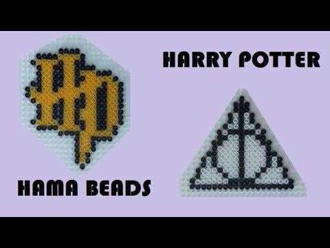 Triangle Harry Potter HP Logo - DIY Harry Potter Hama Beads. HP and Deathly Hallows