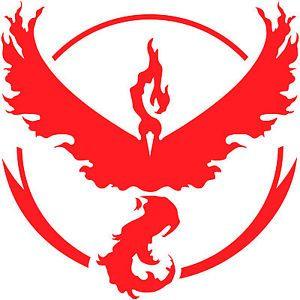 Pokeball Logo - Pokemon Go Team Valor Red Logo 4 Decal Sticker pokeball nerdy funny