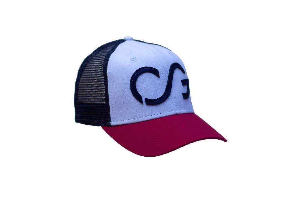 Red White and Blue C Logo - Red, white, blue Industrial Canvas Mesh Cap