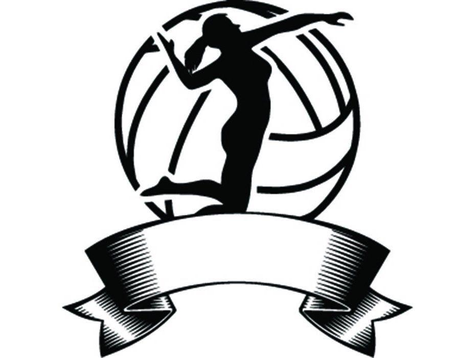 Black and White Volleyball Logo - Volleyball Logo 5 Female Womens Girls Ball Player Sport Team