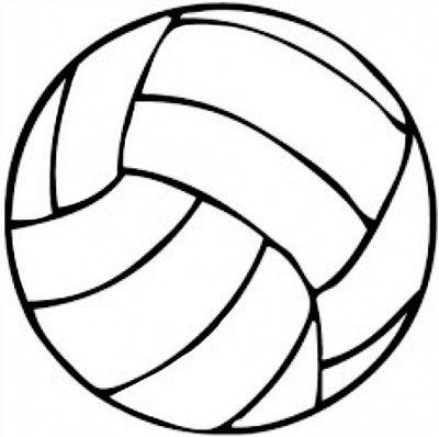 Black and White Volleyball Logo - Black & White Small 3