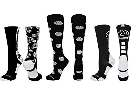 Black and White Volleyball Logo - Amazon.com : MadSportsStuff Volleyball Logo Crew Socks (Multiple ...