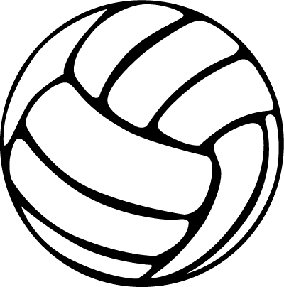 Black and White Volleyball Logo - Volleyball Ball Clipart