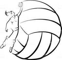 Black and White Volleyball Logo - Image result for free volleyball clipart black and white ...
