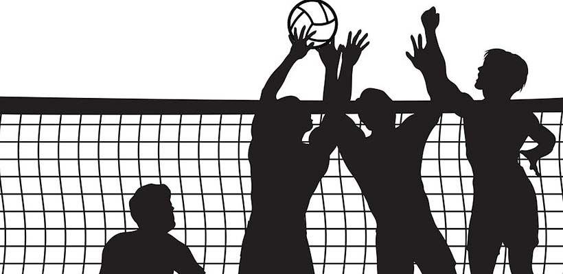 Black and White Volleyball Logo - Drop-In Volleyball GamesBryn Athyn College
