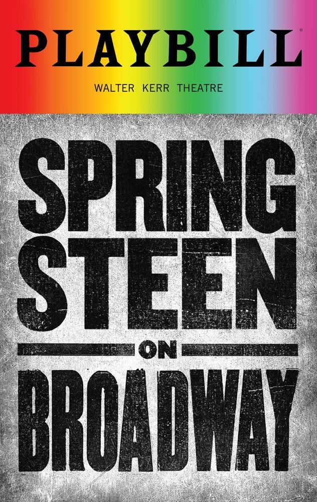 I Can Use Playbill Logo - Springsteen on Broadway 2018 Playbill with Rainbow Pride Logo