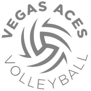 Black and White Volleyball Logo - Vegas Aces Volleyball