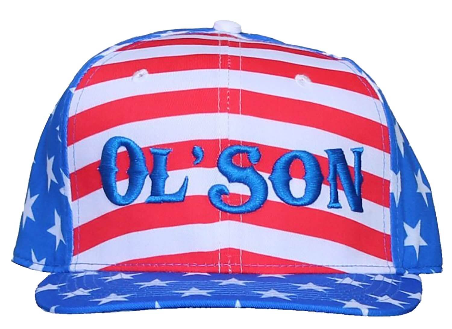 Red White and Blue C Logo - Dale Brisby American Ol' Son Cap White Blue