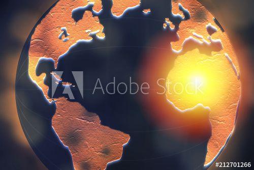 Dark Blue Internet Globe Logo - Africa highlighted on dark globe for internet connection and ...