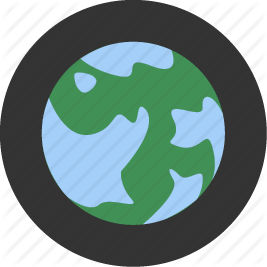 Dark Blue Internet Globe Logo - Circle, earth, globe, internet, network, sphere, web icon