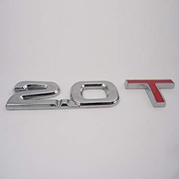 2.0T Logo - Manso New 2.0T 2.0 T Turbo Metal Trunk Emblem Badge Decal Sticker