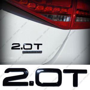 2.0T Logo - New Black 2.0T Logo Rear Badge Wing Gloss Emblem Wing Sticker ...