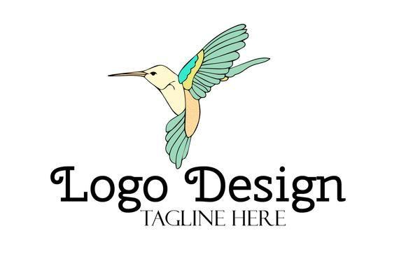 Hummingbird Logo - DIGITAL Custom Logo design hummingbird logo exotic bird Logo | Etsy