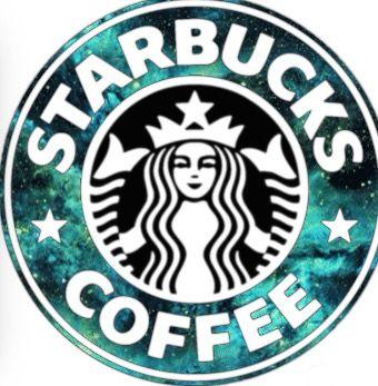 Large Starbucks Logo - Starbucks logo|galaxy;teal/blue uploaded by Hailey McClelland