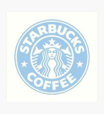 Blue Starbucks Logo - Starbucks Logo Art Prints