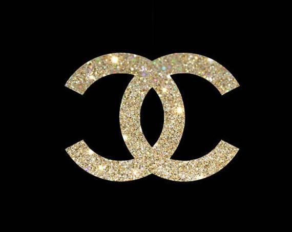 Coco Chanel Gold Logo - Coco Chanel Printable of Coco Chanel 04 Black | Etsy